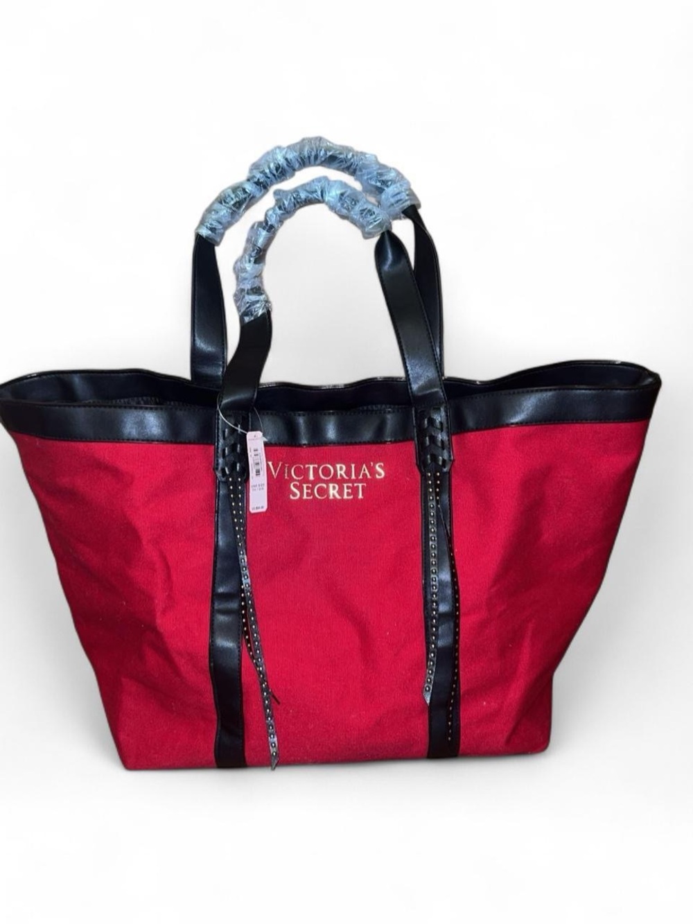 NWT Victoria’s Secret Red & Black Large Tote Bag